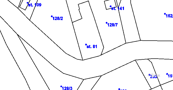 Parcela st. 81 v KÚ Mladotice nad Doubravou, Katastrální mapa