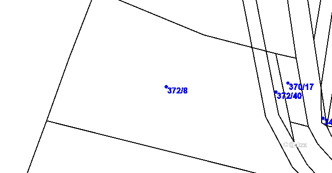 Parcela st. 372/8 v KÚ Svatojanský Újezd, Katastrální mapa