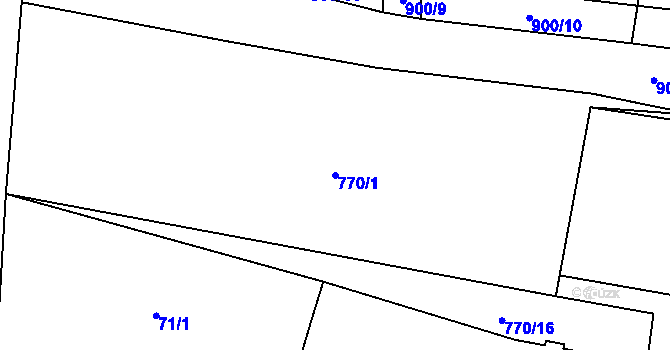 Parcela st. 770/1 v KÚ Šárovcova Lhota, Katastrální mapa