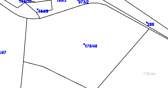 Parcela st. 178/48 v KÚ Šárovcova Lhota, Katastrální mapa
