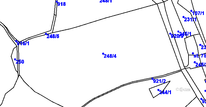 Parcela st. 248/4 v KÚ Šárovcova Lhota, Katastrální mapa