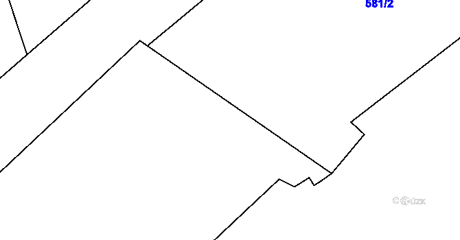 Parcela st. 581/3 v KÚ Šárovcova Lhota, Katastrální mapa