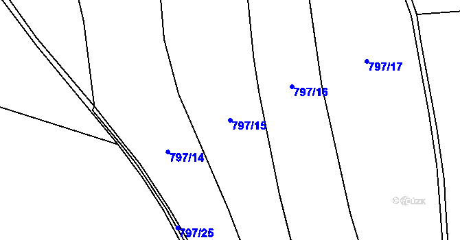 Parcela st. 797/15 v KÚ Šárovcova Lhota, Katastrální mapa