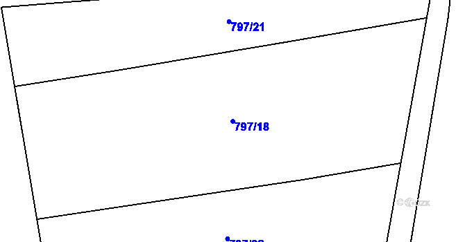 Parcela st. 797/18 v KÚ Šárovcova Lhota, Katastrální mapa