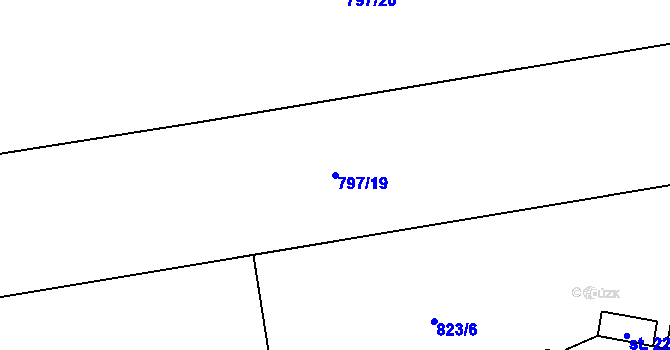Parcela st. 797/19 v KÚ Šárovcova Lhota, Katastrální mapa