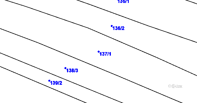 Parcela st. 137/1 v KÚ Mlékosrby, Katastrální mapa