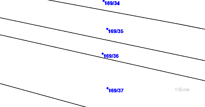 Parcela st. 169/36 v KÚ Mlékosrby, Katastrální mapa