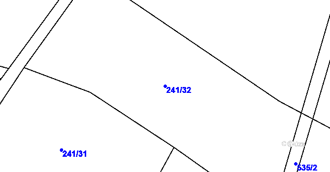 Parcela st. 241/32 v KÚ Mlékosrby, Katastrální mapa