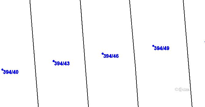 Parcela st. 394/46 v KÚ Mlékosrby, Katastrální mapa