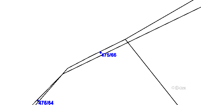 Parcela st. 475/66 v KÚ Mlékosrby, Katastrální mapa
