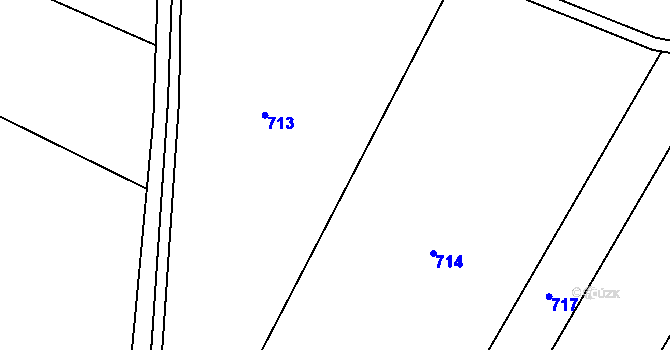 Parcela st. 306/7 v KÚ Mlýnec u Kopidlna, Katastrální mapa