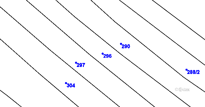 Parcela st. 296 v KÚ Mlýny u Choustníku, Katastrální mapa