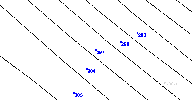 Parcela st. 297 v KÚ Mlýny u Choustníku, Katastrální mapa