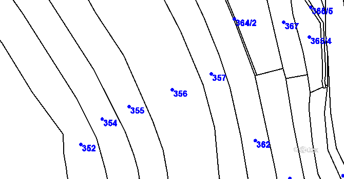 Parcela st. 356 v KÚ Mlýny u Choustníku, Katastrální mapa