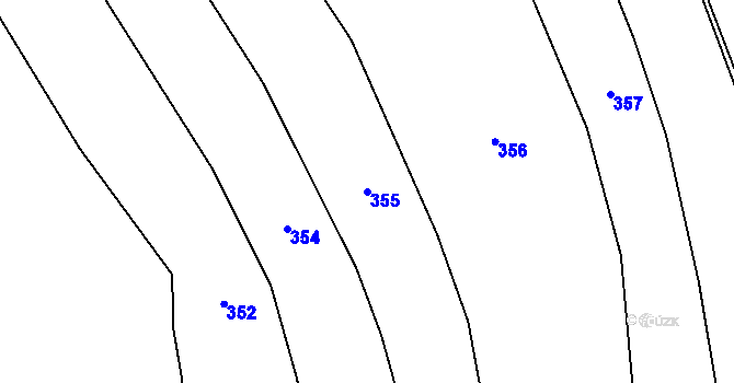 Parcela st. 355 v KÚ Mlýny u Choustníku, Katastrální mapa