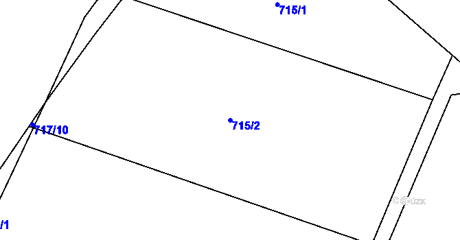 Parcela st. 715/2 v KÚ Mlýny u Choustníku, Katastrální mapa
