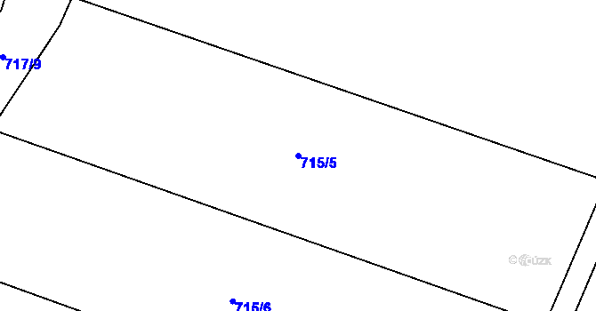 Parcela st. 715/5 v KÚ Mlýny u Choustníku, Katastrální mapa