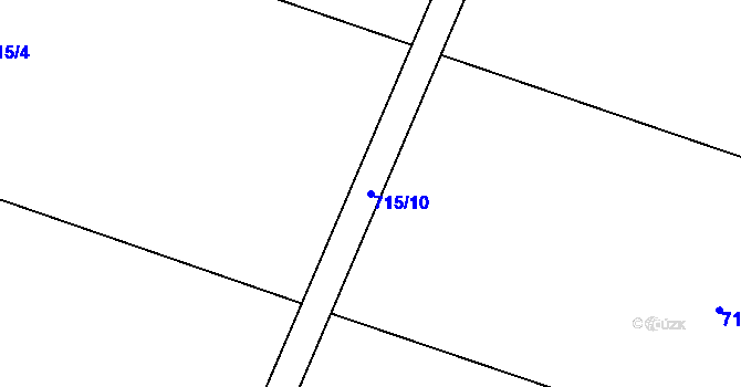 Parcela st. 715/10 v KÚ Mlýny u Choustníku, Katastrální mapa