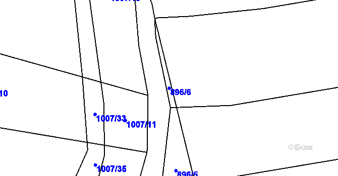 Parcela st. 896/6 v KÚ Mlýny u Choustníku, Katastrální mapa