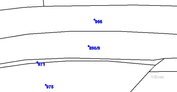 Parcela st. 896/9 v KÚ Mlýny u Choustníku, Katastrální mapa
