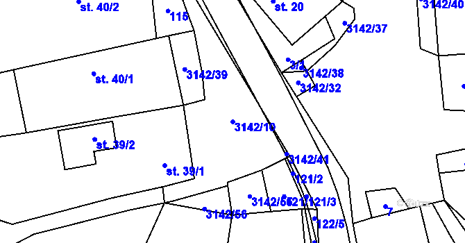 Parcela st. 3142/10 v KÚ Mnich, Katastrální mapa