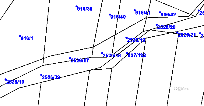Parcela st. 2526/18 v KÚ Mnichov, Katastrální mapa