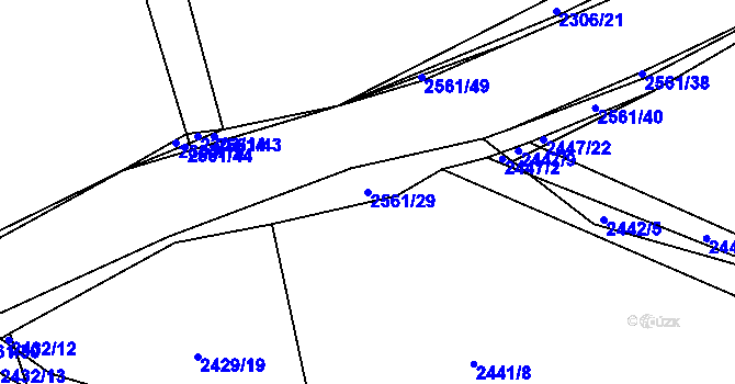 Parcela st. 2561/29 v KÚ Mnichov, Katastrální mapa