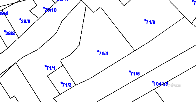 Parcela st. 71/4 v KÚ Mnichov u Poběžovic, Katastrální mapa