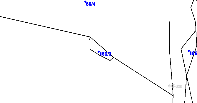 Parcela st. 160/3 v KÚ Pivoň, Katastrální mapa