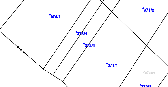 Parcela st. 372/1 v KÚ Mnichovice, Katastrální mapa