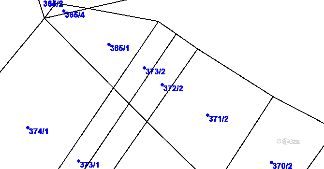 Parcela st. 372/2 v KÚ Mnichovice, Katastrální mapa