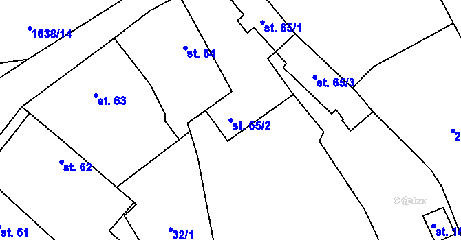 Parcela st. 65/2 v KÚ Mnichovice u Říčan, Katastrální mapa