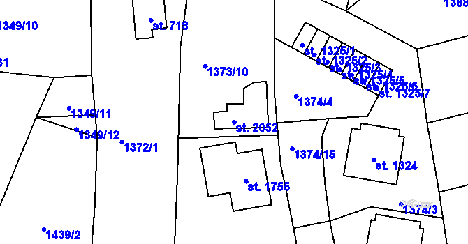 Parcela st. 2052 v KÚ Mnichovice u Říčan, Katastrální mapa