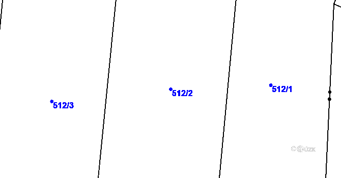 Parcela st. 512/2 v KÚ Hoškovice, Katastrální mapa