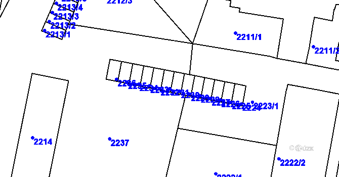 Parcela st. 2231 v KÚ Mnichovo Hradiště, Katastrální mapa
