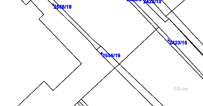 Parcela st. 2556/19 v KÚ Mnichovo Hradiště, Katastrální mapa