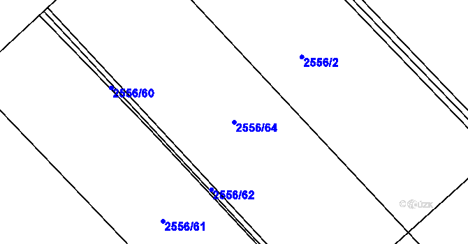 Parcela st. 2556/64 v KÚ Mnichovo Hradiště, Katastrální mapa