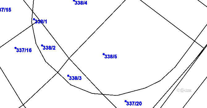 Parcela st. 338/5 v KÚ Mnichovo Hradiště, Katastrální mapa