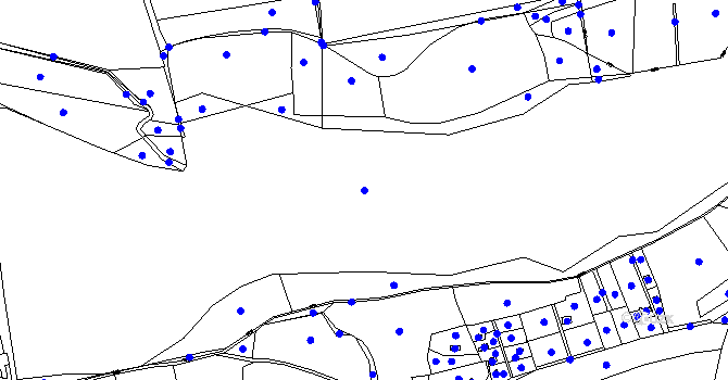 Parcela st. 2068/3 v KÚ Mníšek pod Brdy, Katastrální mapa