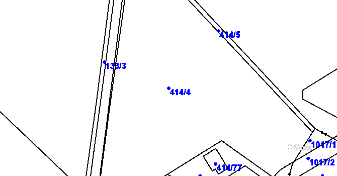 Parcela st. 414/4 v KÚ Stříbrná Lhota, Katastrální mapa