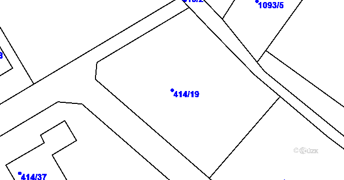 Parcela st. 414/19 v KÚ Stříbrná Lhota, Katastrální mapa
