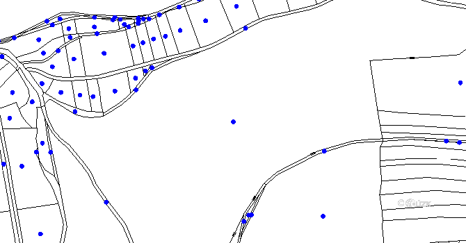 Parcela st. 254/1 v KÚ Nové Dvory u Močerad, Katastrální mapa