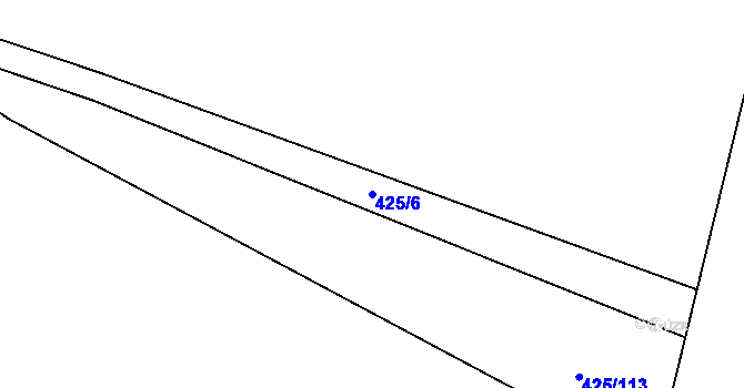 Parcela st. 425/6 v KÚ Modlešovice, Katastrální mapa