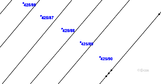 Parcela st. 425/89 v KÚ Modlešovice, Katastrální mapa