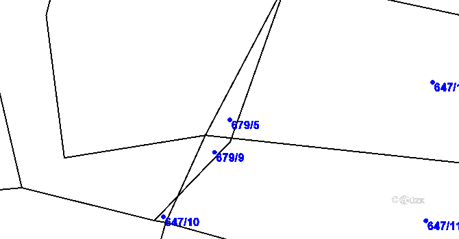 Parcela st. 679/5 v KÚ Modlešovice, Katastrální mapa