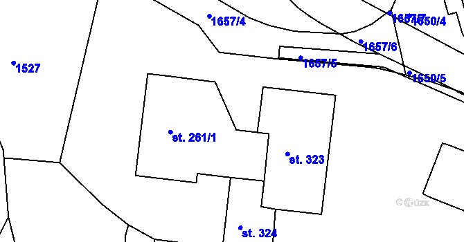 Parcela st. 261/3 v KÚ Filipova Huť, Katastrální mapa