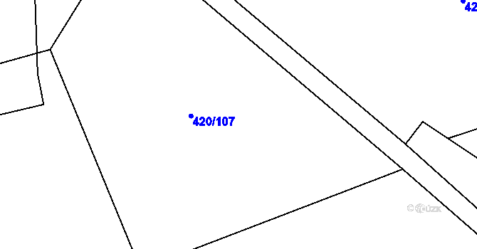 Parcela st. 420/7 v KÚ Modřec, Katastrální mapa