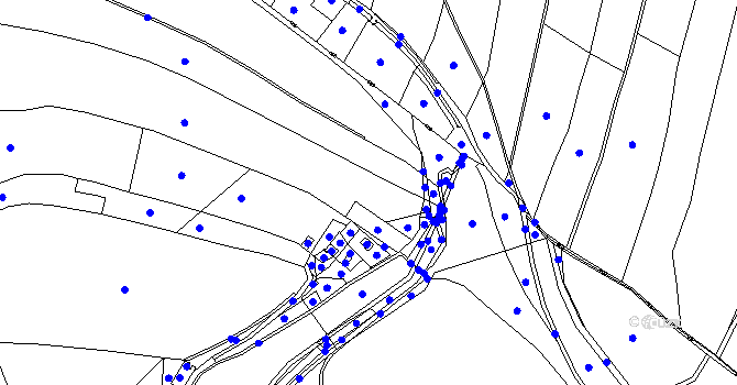 Parcela st. 430/1 v KÚ Modřec, Katastrální mapa