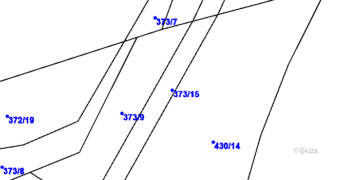 Parcela st. 373/15 v KÚ Modřec, Katastrální mapa