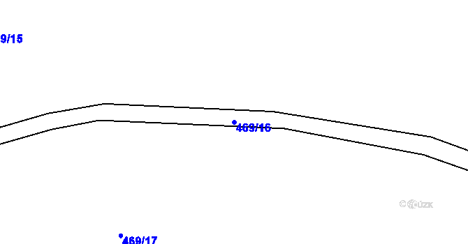 Parcela st. 469/16 v KÚ Modřec, Katastrální mapa